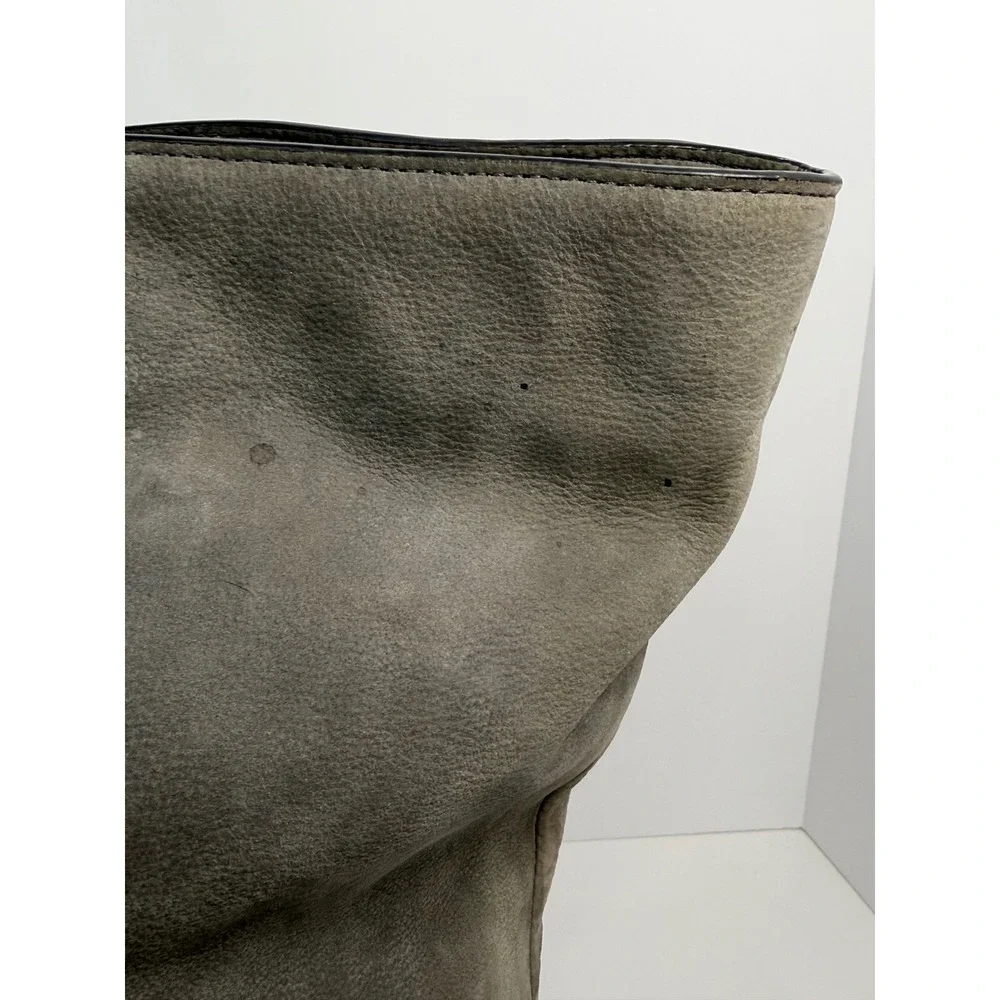 Rebecca Minkoff Grey Leather Chain Link Large Tote Bag Gunmetal Hardware‎